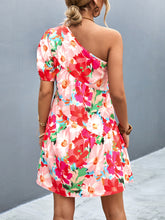 Load image into Gallery viewer, Fashion summer dress women&#39;s slanted shoulder doll dress
