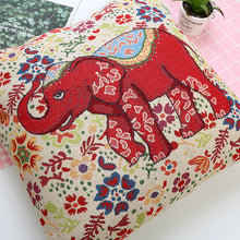 Load image into Gallery viewer, Elephant double-sided cushion cover ethnic style embroidered backrest sofa cushion pillowcase