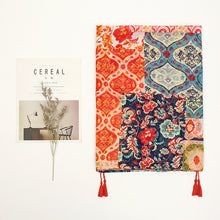 Load image into Gallery viewer, Colorful printed fringed scarf Bohemian style stitching shawl seaside travel holiday sunscreen