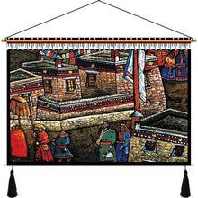 Load image into Gallery viewer, Customized Tibetan fabric tapestry Tibet hanging cloth homestay decoration hotel restaurant living room bedroom bedside cloth painting tapestry