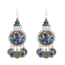 Load image into Gallery viewer, Forehead Ornament Tibetan Costume Antique Minority Exotic Headdress Forehead Ornament Hearwear Hair Ornament Bracelet and Earrings