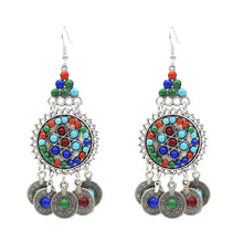 Load image into Gallery viewer, Forehead Ornament Tibetan Costume Antique Minority Exotic Headdress Forehead Ornament Hearwear Hair Ornament Bracelet and Earrings