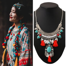 Load image into Gallery viewer, Ethnic Style Tibetan Short Clavicle Necklace, Neck Chain, Collar