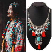 Load image into Gallery viewer, Ethnic Style Tibetan Short Clavicle Necklace, Neck Chain, Collar