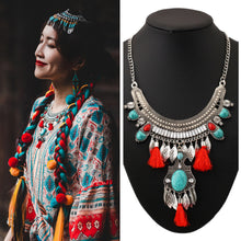 Load image into Gallery viewer, Ethnic Style Tibetan Short Clavicle Necklace, Neck Chain, Collar