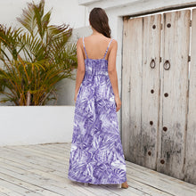 Load image into Gallery viewer, Bohemian print maxi dress sexy V-neck slip dress