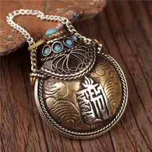 Load image into Gallery viewer, Hand-made Tibetan retro folk style Gagawu box small pot necklace pendant for men and women