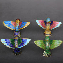 Load image into Gallery viewer, Cloisonne Copper Bodied Kingfisher Hummingbird Pendant Filigree Christmas Tree Pendant Collection