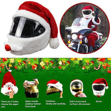 Load image into Gallery viewer, Motorcycle helmet christmas hat outdoor crazy funny santa claus motorcycle helmet cover christmas