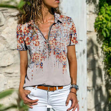 Load image into Gallery viewer, Bohemian West Ethnic Zip Short Sleeve T-Shirt