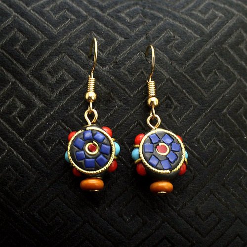 Nepal style earrings simple literary temperament joker ear jewelry personality national style earrings