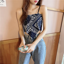 Load image into Gallery viewer, Cashew flower irregular camisole female wearing beauty back bottom inside with chest pad top underwear woman