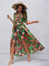 Load image into Gallery viewer, New short-sleeved V-neck pullover irregular beach dress for summer