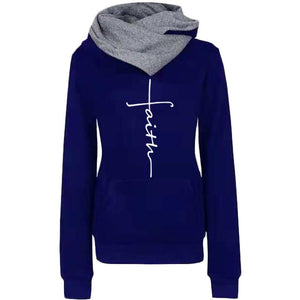 Lapel pattern embroidered hooded personalized sweater bottoming shirt