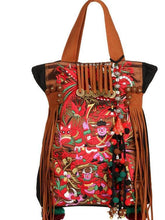 Load image into Gallery viewer, National style retro embroidery one shoulder travel big bag female