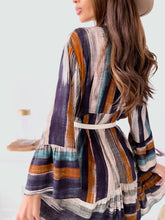 Load image into Gallery viewer, Fashion European and American tie dyed V-Neck long sleeve dress for women