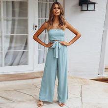 Load image into Gallery viewer, Casual fashion suit sexy backless slim jumpsuit