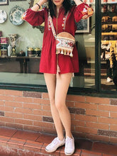 Load image into Gallery viewer, Holiday ethnic style retro embroidery Sen small crossbody bag