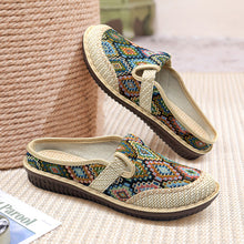 Load image into Gallery viewer, Women's New Ethnic Style Half Slippers Linen Casual Fisherman's Shoes Soft Soled Mother's Shoes