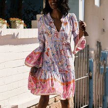 Load image into Gallery viewer, Women's fashion broken flowers, chiffon cake dress