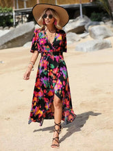 Load image into Gallery viewer, New short-sleeved V-neck pullover irregular beach dress for summer