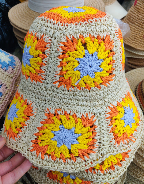 Bohemian style papyrus big eaves sunshade fisherman hat travel sunscreen sun hat Beach Hat