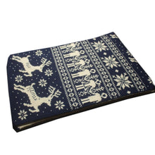 Load image into Gallery viewer, Autumn and Winter Christmas Snowflake Fawn Elk Knitted Scarf Thickened Double-sided Couple Scarves for Men and Women