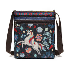 Load image into Gallery viewer, Women&#39;s Crossbody Shoulder Bag Canvas Bag Thai Ethnic Style Embroidery Cute Fashion Lady&#39;s Mobile Phone Bag Shoulder Bag