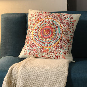 Ethnographic Vintage Pillowcase Bohemian Square Cushion Cover