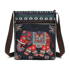 Load image into Gallery viewer, Women&#39;s Crossbody Shoulder Bag Canvas Bag Thai Ethnic Style Embroidery Cute Fashion Lady&#39;s Mobile Phone Bag Shoulder Bag