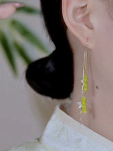 Load image into Gallery viewer, Bamboo Tassel Earrings Female Niche Design Sense National Style Retro Earrings
