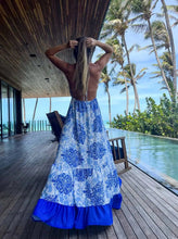 Load image into Gallery viewer, Summer women's fashion print V-neck slip dress