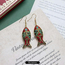 Load image into Gallery viewer, Original niche Nepal exotic Tibetan ethnic earrings retro temperament simple earrings show face thin earrings.