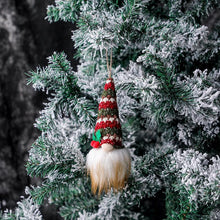 Load image into Gallery viewer, Christmas ornaments Christmas tree pendant small hanging knitted luminous faceless doll doll dwarf