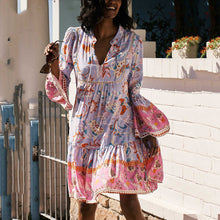 Load image into Gallery viewer, Women's fashion broken flowers, chiffon cake dress