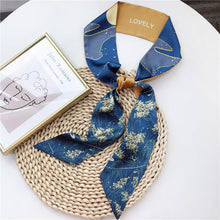 Load image into Gallery viewer, silk scarf long silk scarf braided hair tied bag with gift spinning literature and art