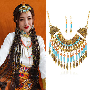Ethnic Style Tibetan Short Clavicle Necklace, Neck Chain, Collar