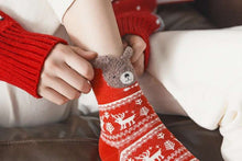 Load image into Gallery viewer, Autumn and winter new product red Christmas socks gift box cartoon cute medium tube socks female cotton socks Christmas socks boxed