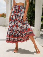 Load image into Gallery viewer, Lace-paneled maxi skirt man cotton bohemian beach resort-inspired skirt