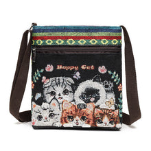 Load image into Gallery viewer, Women&#39;s Crossbody Shoulder Bag Canvas Bag Thai Ethnic Style Embroidery Cute Fashion Lady&#39;s Mobile Phone Bag Shoulder Bag