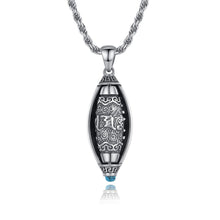 Load image into Gallery viewer, S925 Sterling Silver Lucky Transfer Six Words Turquoise Nine Eyes Beads Pendant Necklace