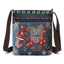 Load image into Gallery viewer, Women&#39;s Crossbody Shoulder Bag Canvas Bag Thai Ethnic Style Embroidery Cute Fashion Lady&#39;s Mobile Phone Bag Shoulder Bag