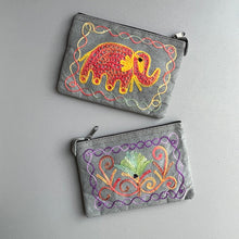 Load image into Gallery viewer, Nepali Hand-embroidered Suede Ethnic Style Mini Coin Purse Pocket Card Bag Short Fabric Coin Bag