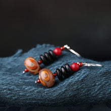 Load image into Gallery viewer, New National Style Earrings Dzi Beads Accessories Tremella Hook Ear Clip Literature and Leisure