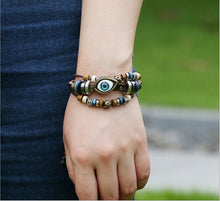 Load image into Gallery viewer, Retro Multilayer Leather Beaded Boho Bracelet Bangle Wristband