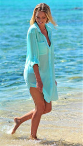 Chiffon Beach Swimwear Bikini Cover-up Bathing Suit Cover-up Tunics