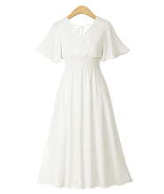 Load image into Gallery viewer, Chiffon V Neck Short Sleeve Summer Beach Dress