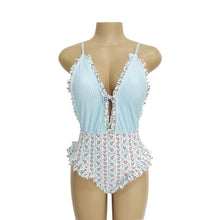 Load image into Gallery viewer, Beach Sweet Print Floral Ins Style One Piece Swimsuit