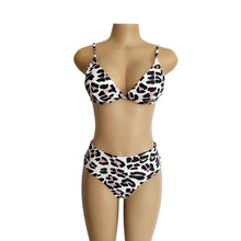 Load image into Gallery viewer, Two Colors Leopard High Waist Ladies Bikini Two-piece