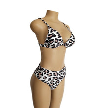 Load image into Gallery viewer, Two Colors Leopard High Waist Ladies Bikini Two-piece